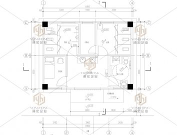 晉安組合式移動廁所平面圖紙